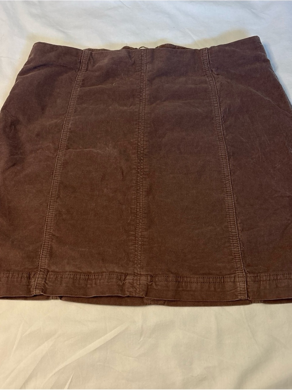 Free People Chocolate Corduroy Panel Mini Skirt